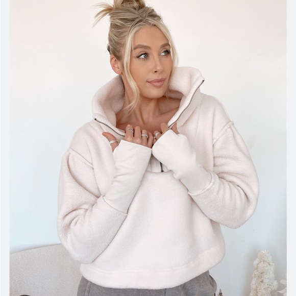 Free people poppy Sherpa pullover Medium - Picture 1 of 2